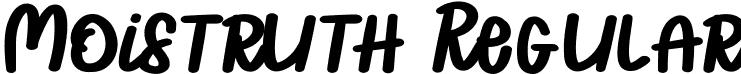 Moistruth Regular font - Moistruth.ttf