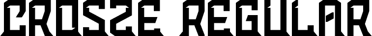 Crosze Regular font - Crosze.ttf