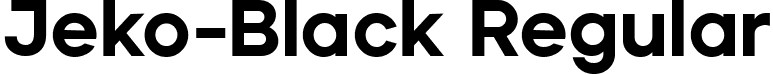 Jeko-Black Regular font - Jeko Black.ttf