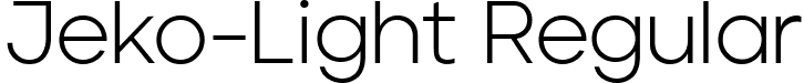 Jeko-Light Regular font - Jeko Light.ttf