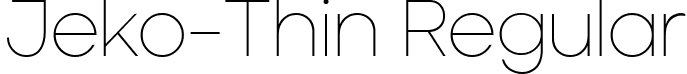 Jeko-Thin Regular font - Jeko Thin.ttf