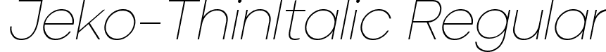 Jeko-ThinItalic Regular font - Jeko Thin Italic.ttf