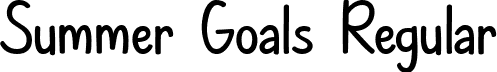 Summer Goals Regular font - Summer Goals.ttf