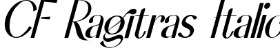 CF Ragitras Italic font - CFRagitrasDEMO-Italic.otf