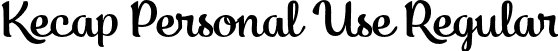 Kecap Personal Use Regular font - Kecap Personal Use.otf