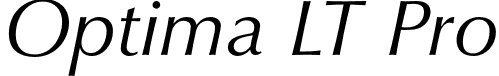 Optima LT Pro font - OptimaLTPro-Italic.otf