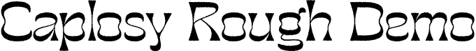 Caplosy Rough Demo font - CaplosyRough-Regular.otf