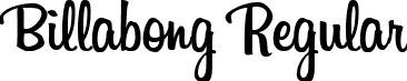 Billabong Regular font - Billabong.ttf