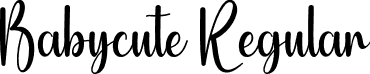 Babycute Regular font - Babycute.otf