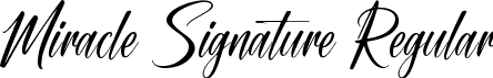 Miracle Signature Regular font - Miracle Signature.ttf