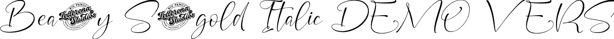 Beauty Sungold Italic DEMO VERS font - Beauty-Sungold-Italic-DEMO-VERSION.otf