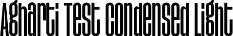 Agharti Test Condensed Light font - AghartiFamilyTest-Condensed.otf