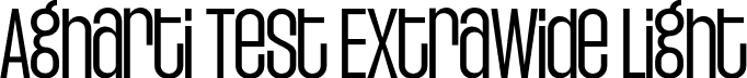 Agharti Test ExtraWide Light font - AghartiFamilyTest-ExtraWide.otf