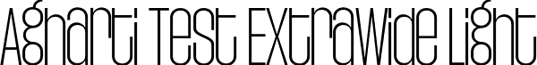 Agharti Test ExtraWide Light font - AghartiFamilyTest-ExtraWideLight.otf