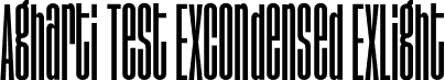 Agharti Test ExCondensed ExLight font - AghartiFamilyTest-ExtraCondensedSemiLight.otf