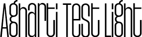 Agharti Test Light font - AghartiFamilyTest-Light.otf