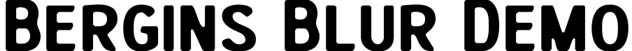 Bergins Blur Demo font - BerginsBlur-Regular.otf