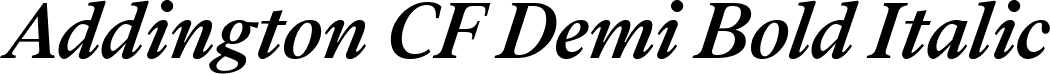 Addington CF Demi Bold Italic font - AddingtonCF-DemiBoldItalic.ttf