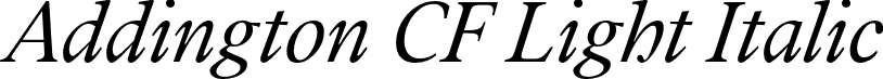 Addington CF Light Italic font - AddingtonCF-LightItalic.otf