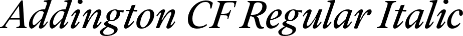 Addington CF Regular Italic font - AddingtonCF-RegularItalic.otf