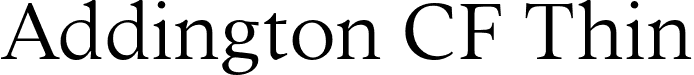 Addington CF Thin font - AddingtonCF-Thin.otf