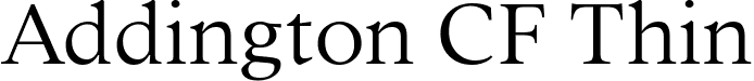 Addington CF Thin font - AddingtonCF-Thin.ttf