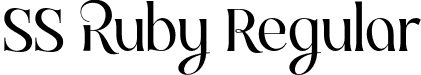 SS Ruby Regular font - ss-ruby.otf