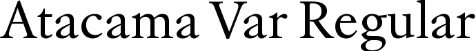 Atacama Var Regular font - Atacama-VF.ttf