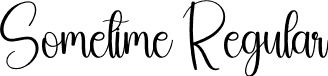 Sometime Regular font - Sometime.otf