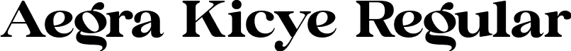 Aegra Kicye Regular font - aegra-kicye.otf