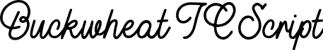 Buckwheat TC Script font - Buckwheat TC Script Rg.otf