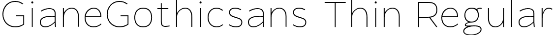 GianeGothicsans Thin Regular font - GianeGothicsans Thin.otf