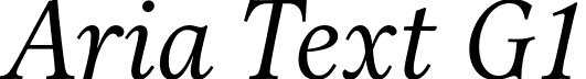 Aria Text G1 font - AriaTextG1-Italic.otf