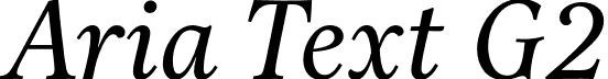 Aria Text G2 font - AriaTextG2-Italic.otf