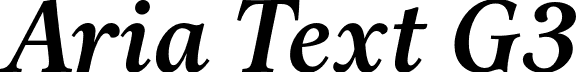 Aria Text G3 font - AriaTextG3-SemiBoldItalic.otf