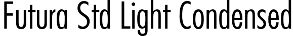 Futura Std Light Condensed font - Futura Std Light Condensed.ttf