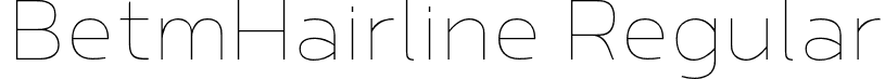 BetmHairline Regular font - BetmHairline.otf