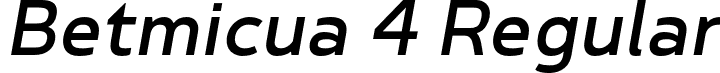 Betmicua 4 Regular font - Betmicua-Regular4.otf