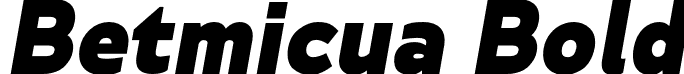 Betmicua Bold font - BetmBlackOblicua.otf