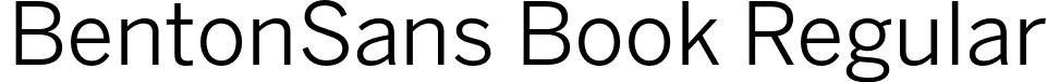 BentonSans Book Regular font - BentonSans Book.otf