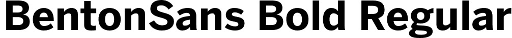 BentonSans Bold Regular font - BentonSans Bold.otf