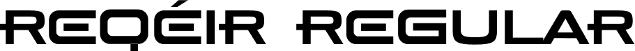 REQÉIR Regular font - Reqeir Regular.otf