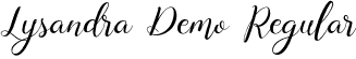 Lysandra Demo Regular font - Lysandra demo.otf