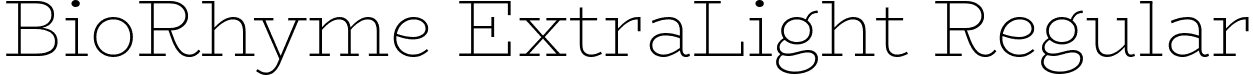 BioRhyme ExtraLight Regular font - BioRhyme-ExtraLight.ttf