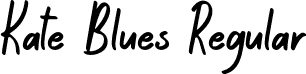 Kate Blues Regular font - KateBlues.otf