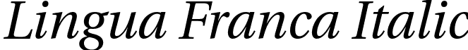 Lingua Franca Italic font - LinguaFranca-Italic.otf