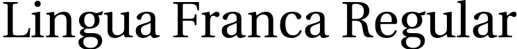 Lingua Franca Regular font - LinguaFranca-Regular.otf