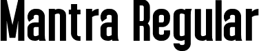 Mantra Regular font - Mantra.otf