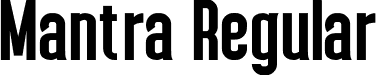 Mantra Regular font - Mantra.ttf