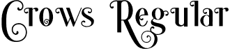 Crows Regular font - Crows.otf